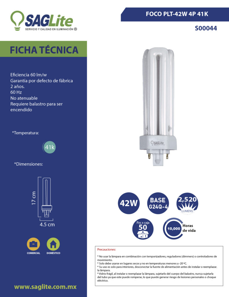 FOCO PLT-42W 4P 41K | SAGLITE
